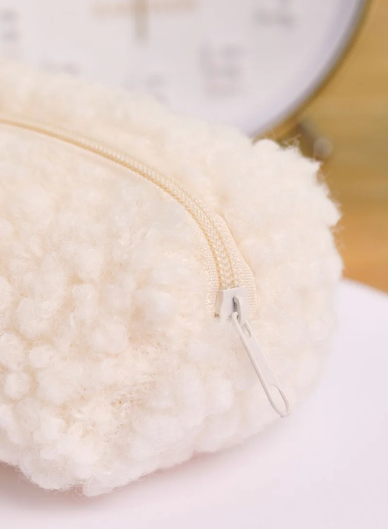 Pink Cactus Teddy Fur Pencil Case