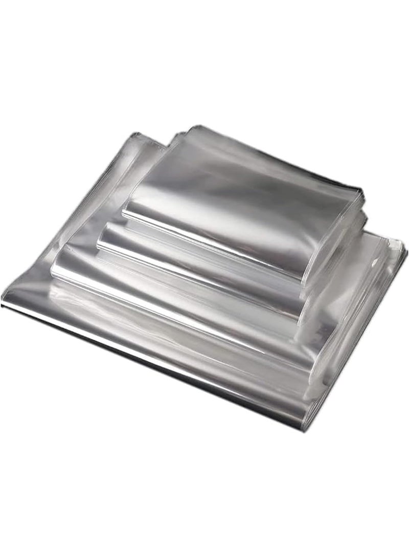 Plastic Bags Heavy Duty (10x15CM, 200 Pieces) self sealing Cellophane Crystal Shiny Clear Cello Transparent Pouch Self-Adhesive Resealable for packing and storage - Image 1