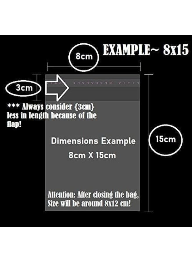 Plastic Bags Heavy Duty (10x15CM, 200 Pieces) self sealing Cellophane Crystal Shiny Clear Cello Transparent Pouch Self-Adhesive Resealable for packing and storage - Image 3