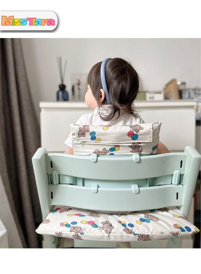 MissTiara Highchair Pad Deluxe, Seat Cushion for Wooden Highchair Hauck Alpha+, Easy Fixing and Cleaning - Image 2