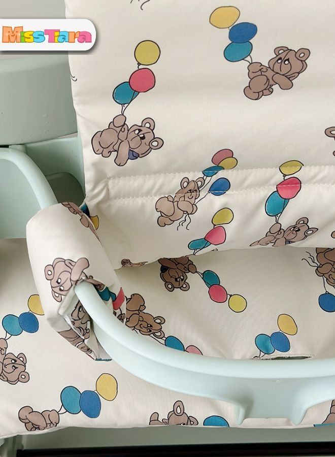 MissTiara Highchair Pad Deluxe, Seat Cushion for Wooden Highchair Hauck Alpha+, Easy Fixing and Cleaning - Image 4