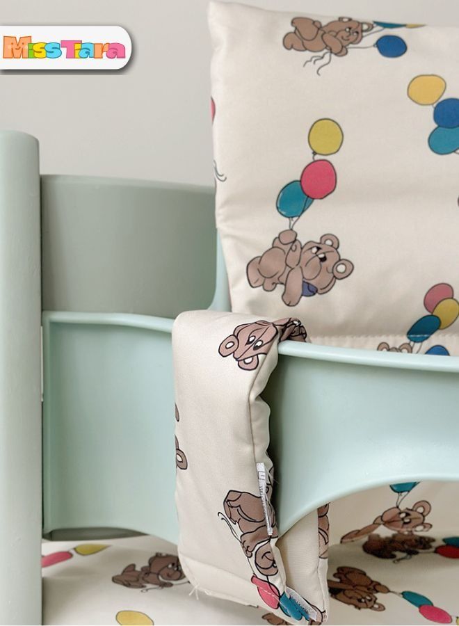 MissTiara Highchair Pad Deluxe, Seat Cushion for Wooden Highchair Hauck Alpha+, Easy Fixing and Cleaning - Image 5