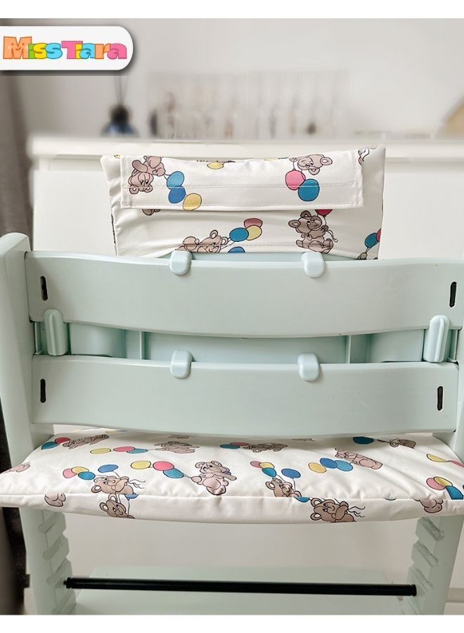 MissTiara Highchair Pad Deluxe, Seat Cushion for Wooden Highchair Hauck Alpha+, Easy Fixing and Cleaning - Image 3