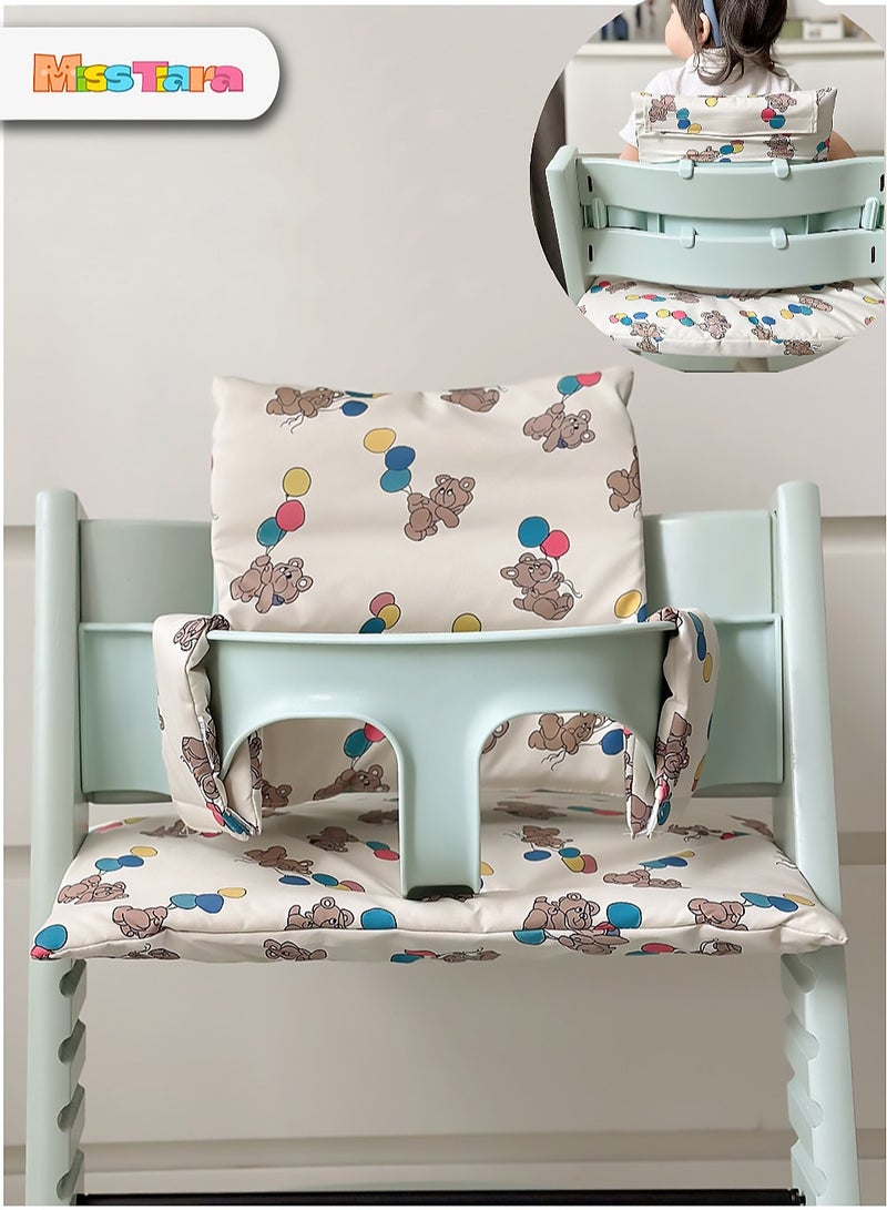 MissTiara Highchair Pad Deluxe, Seat Cushion for Wooden Highchair Hauck Alpha+, Easy Fixing and Cleaning - Image 1