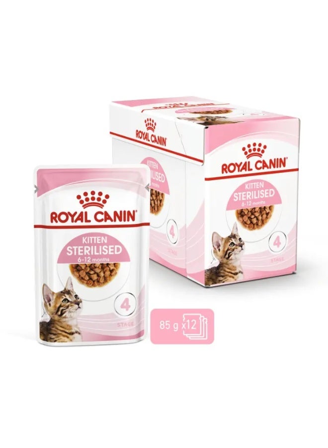 ROYAL CANIN رويال كانين للتغذية الصحية للقطط الصغيرة - عبوة من 12 × 85 جرام - دعم النمو - Image 4
