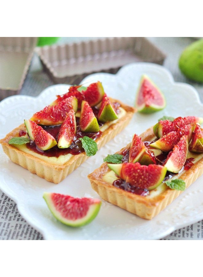 Webake 4 Pack Mini Tart Pans with Removable Bottom, Rectangular Baking Pan Non-Stick Cake Tin for Oven and Insta Pot Baking - Image 5