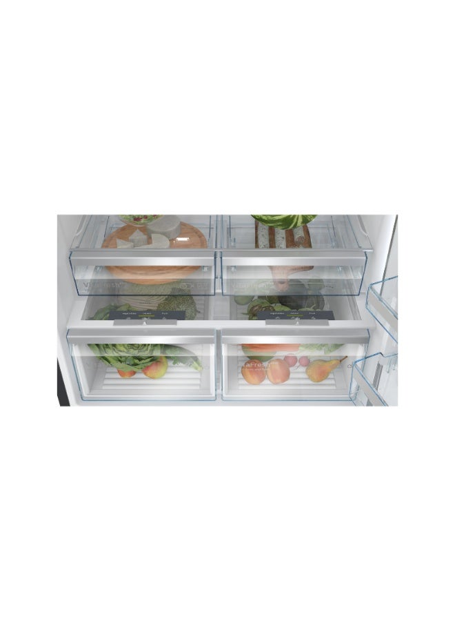 Bosch Series 6 Combi Refrigerator, 526L, No Frost, Digital, Black, KGN76CXEE8 KGN76CXEE8 Black Stainless Steel - Image 4