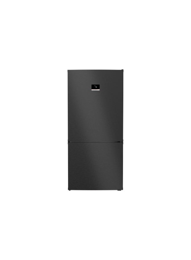 Bosch Series 6 Combi Refrigerator, 526L, No Frost, Digital, Black, KGN76CXEE8 KGN76CXEE8 Black Stainless Steel - Image 1