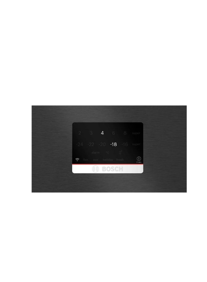 Bosch Series 6 Combi Refrigerator, 526L, No Frost, Digital, Black, KGN76CXEE8 KGN76CXEE8 Black Stainless Steel - Image 2