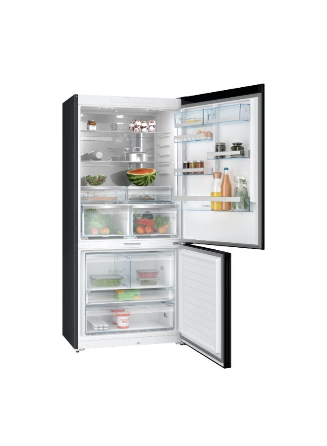Bosch Series 6 Combi Refrigerator, 526L, No Frost, Digital, Black, KGN76CXEE8 KGN76CXEE8 Black Stainless Steel - Image 3