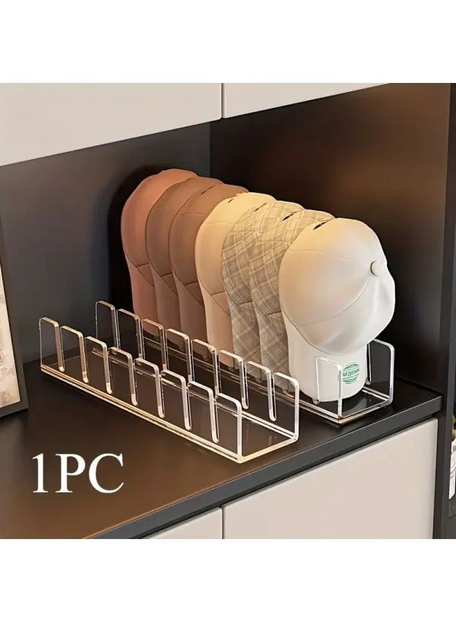 Baseball Cap Storage Rack Multi Grid Acrylic Organizer For Hats Display - Image 1