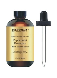 First Botany Peppermint Rosemary Oil For Hair Growth Scalp & Hair Strengthening Hair Serum With Biotin Nourishing Treatment For Split Ends Dry Scalp Safe For All Hair Types And Hair Care Fights Hair Loss 1 Fl Oz  - Image 1