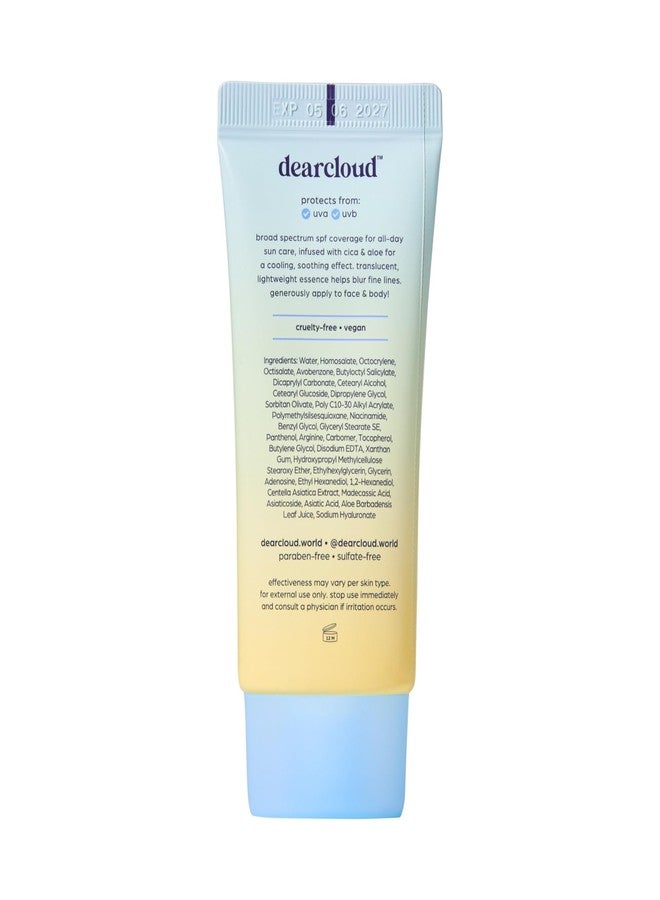 dearcloud Tone Blur Essence Sunscreen SPF 50+ PA++++ - Korean Sunscreen for Face, Primer with Vegan Ingredients (1.69 fl oz) - Image 2