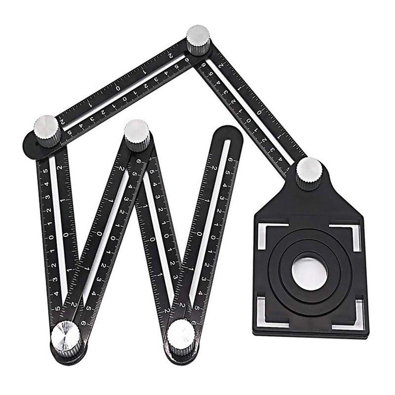 Tile opening positioner Universal opening with positioning and punching multifunctional high-precision tiling god 60% folding ruler 5 holes 60% folding positioner - Image 1