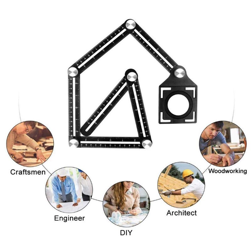 Tile opening positioner Universal opening with positioning and punching multifunctional high-precision tiling god 60% folding ruler 5 holes 60% folding positioner - Image 4