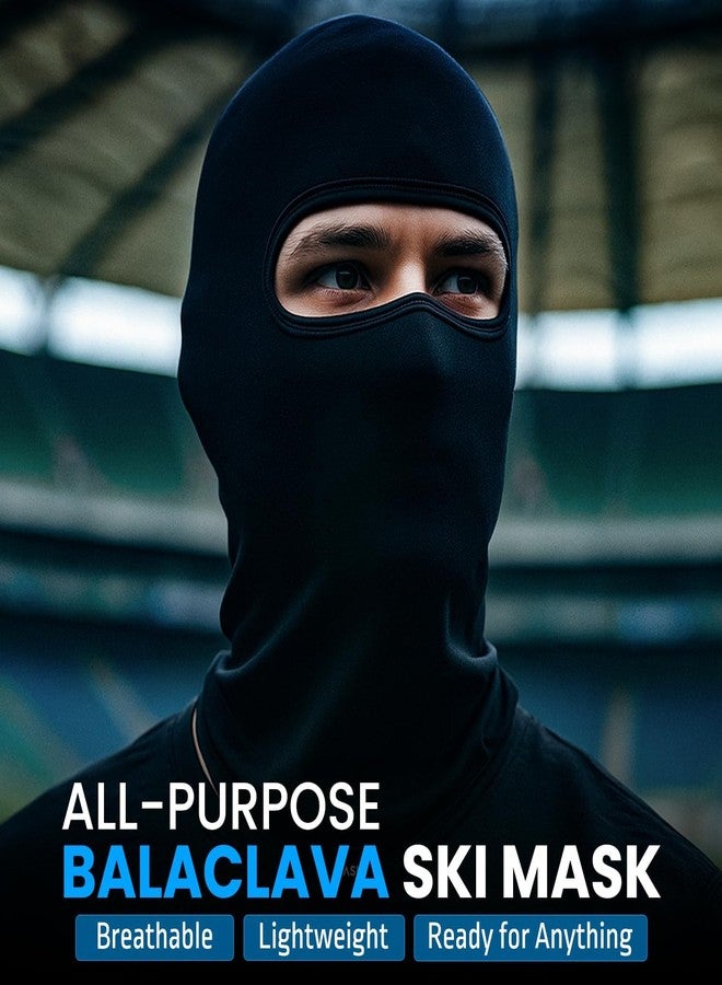 CASH Balaclava Ski Mask - All-Purpose Breathable Outdoor Face Mask for Men - Ideal for Baseball, Football, Fishing, Hunting, Motorcycle Riding - Black - Image 5