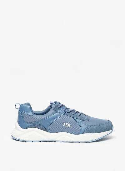 ال بي ال من شو اكسبرس Men's Panelled Sneakers with Lace-Up Closure