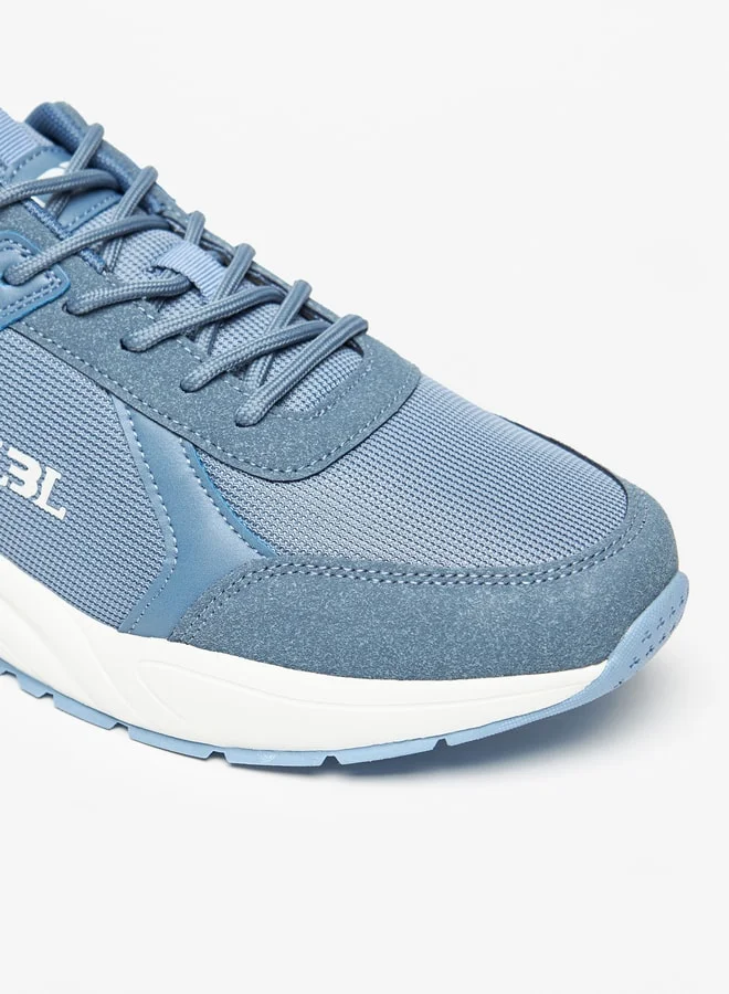 ال بي ال من شو اكسبرس Men's Panelled Sneakers with Lace-Up Closure
