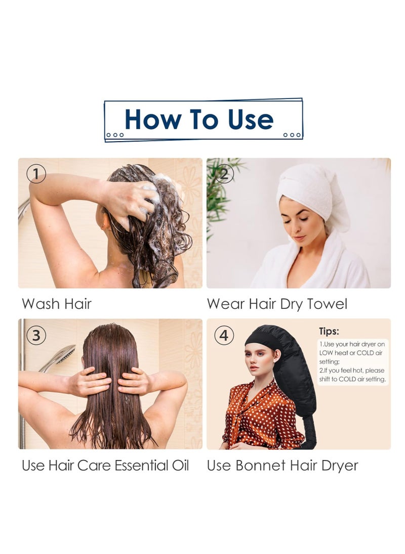 TEPENAR Bonnet Hair Dryer Attachment: Upgraded Extra Large Hooded Hair Dryer Adjustable Soft Blow Dryer Caps - Easy to Use for Natural Curly Textured Hair Care Styling Fast Drying  - Image 4
