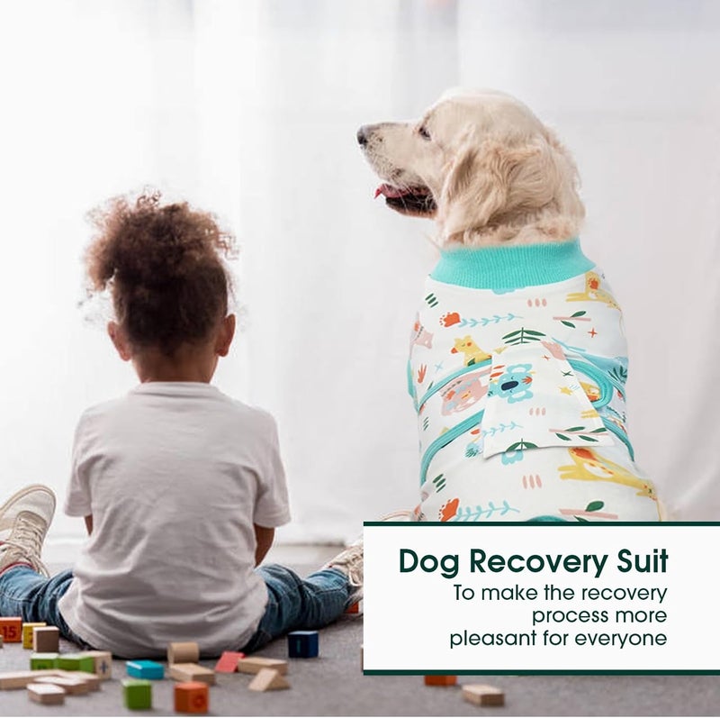 Kuoser Recovery Suit for Dogs Cats After Surgery, Professional Pet Recovery Shirt Dog Abdominal Wounds Bandages, Substitute E-Collar & Cone,Prevent Licking Dog Onesies Pet Surgery Recovery Suit - Image 5