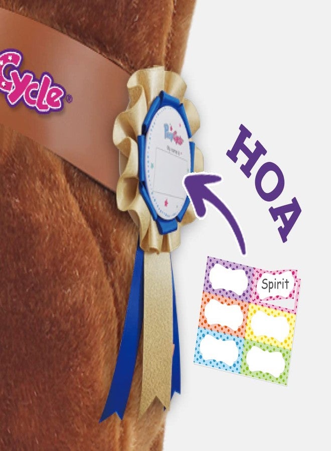 PonyCycle Horse Pony Toys Feed & Care Grooming Kit, 5 Piece Assortment. Groming Brush, Pet Brush, Carrot, Sticker, Name Tag for Boys and Girls, for Model E, U and Model X - Image 5