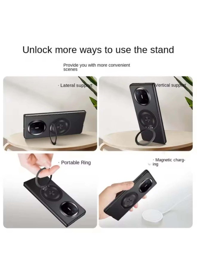 عام متوافق مع غلاف هونور ماجيك V5، غلاف هاتف مغناطيسي مع حامل حلقي وشحن مغناطيسي، غلاف واقٍ فائق النحافة مضاد للانزلاق 【2 في 1】. - Image 2