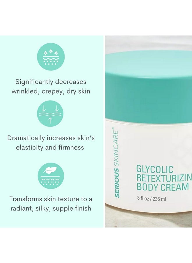 سيريوس سكين كير Serious Skincare - كريم الجسم المجدد لشد البشرة بالجليكوليك - مرطب - مرطب للبشرة الجافة - BODY FIT™ - للبشرة المتجعدة والمترهلة - تقشير لطيف لبشرة أكثر نعومة - 8 أونصة سائلة.  - Image 2