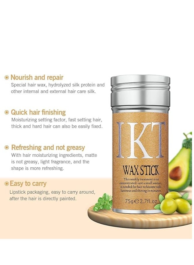 IKT Hair Styling Wax Stick for Smooth Wigs, Non-Greasy Styling Solution for Flyaways, Edges, and Frizz - 75g e 2.7 fl.oz - Image 3