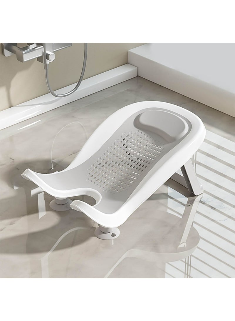 Barakah Multifunctional Infant Bath, Foldable Baby Bathtub Shower Basin with Lying Down Design, Soft Non-Slip Shower Bed for Newborns and Infants, Fits Counter Sinks or Bathtubs, Comfortable Support (Gray) - Image 3