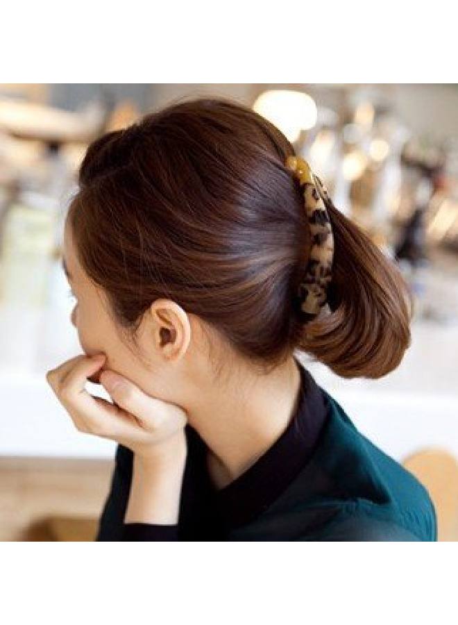 Meilliwish Noble Leopard Banana Hair Clip (H09)(Bluepink) - Image 4