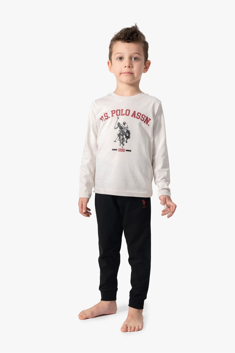 U.S. Polo Assn. Boys Light-Grey Pyjama Set - Image 1