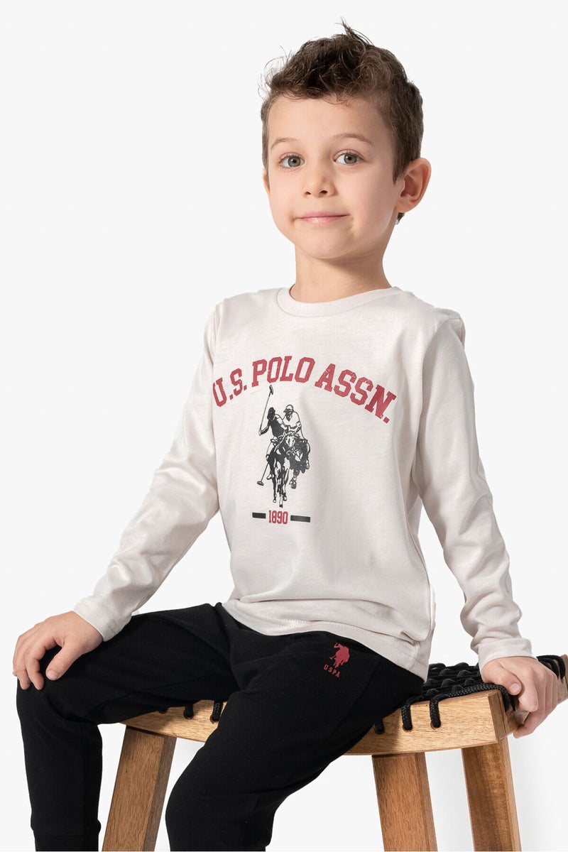U.S. Polo Assn. Boys Light-Grey Pyjama Set - Image 2