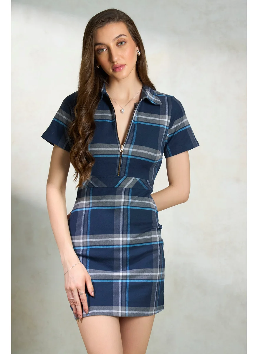 Virgio Virgio Checked Shirt Dress