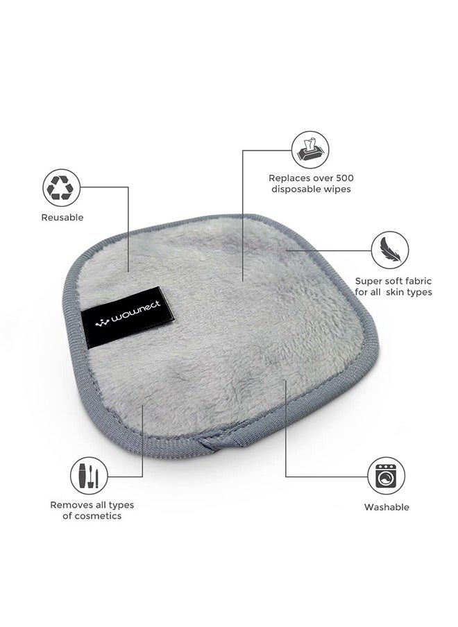 Wownect - Makeup Remover Cloth Reusable Microfiber Face Towel Washable, Square Facial Cleansing Cloths [6 Per Pack] [Machine Washable] [5.9x5.9inch] - Image 1