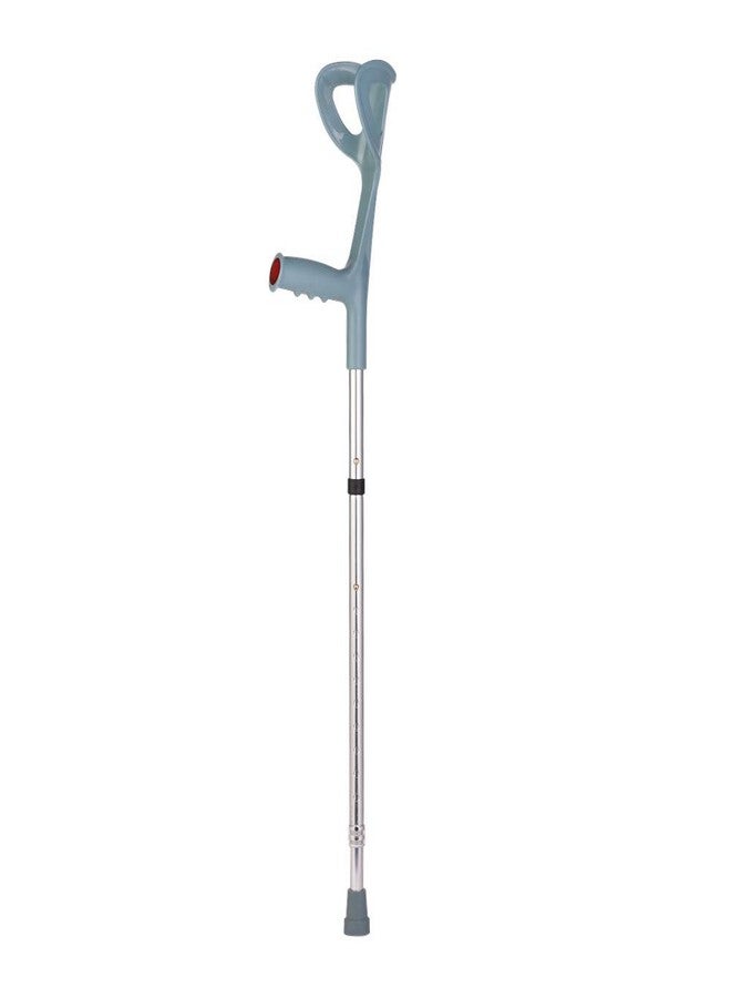VISIONULightweight Foldable Forearm Crutch, Aluminum Walking Stick, Height Adjustable, Ergonomic Handle with Comfortable Grip 2ZG-0IGM (Silver) - Image 1
