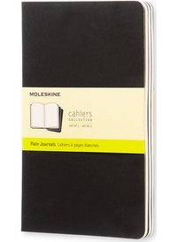 Cahier 3-Piece Notebook Black Plain Large Size 80Sy Qp318