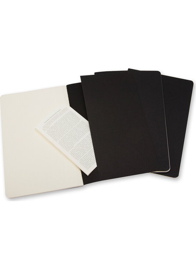 MOLESKINE - Cahier 3-Piece Notebook Black Plain Large Size 80Sy Qp318 - Image 1
