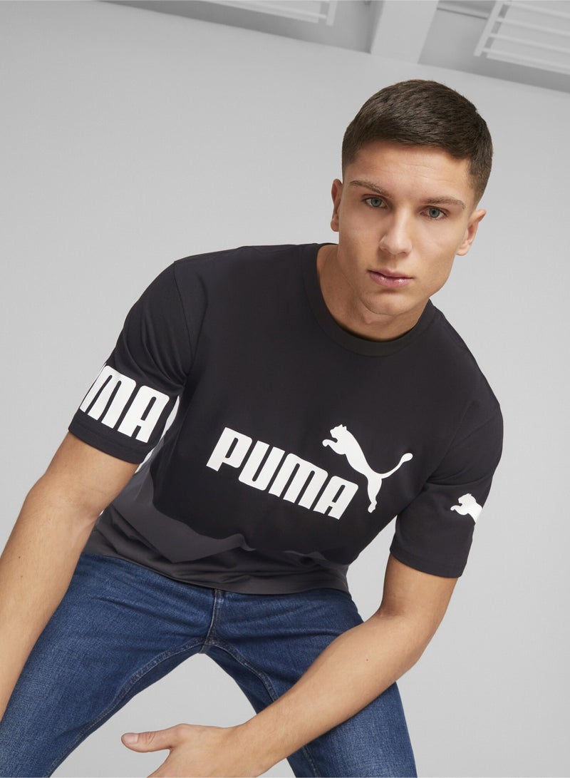 بوما تيشيرت للرجال PUMA POWER Colourblock - Image 1
