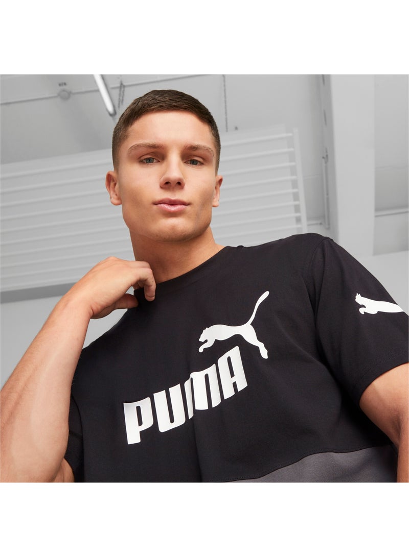 بوما تيشيرت للرجال PUMA POWER Colourblock - Image 4