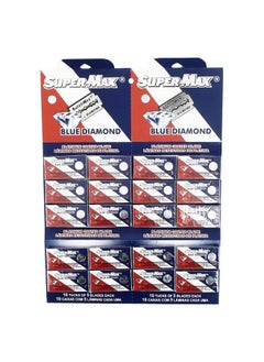 Supermax Upermax Blue Diamond Platinum Double Edge Razor Blades (100 Blades)  - Image 1