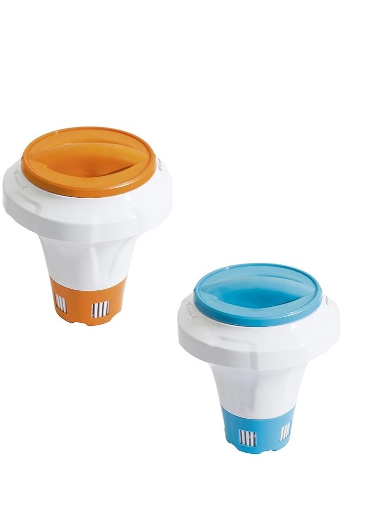 بست واي عوامة كيميائية Flowclear مع ChemGuard - موزع كلور قابل للتعديل للمسبح للحصول على مياه نظيفة ونقية - Image 1