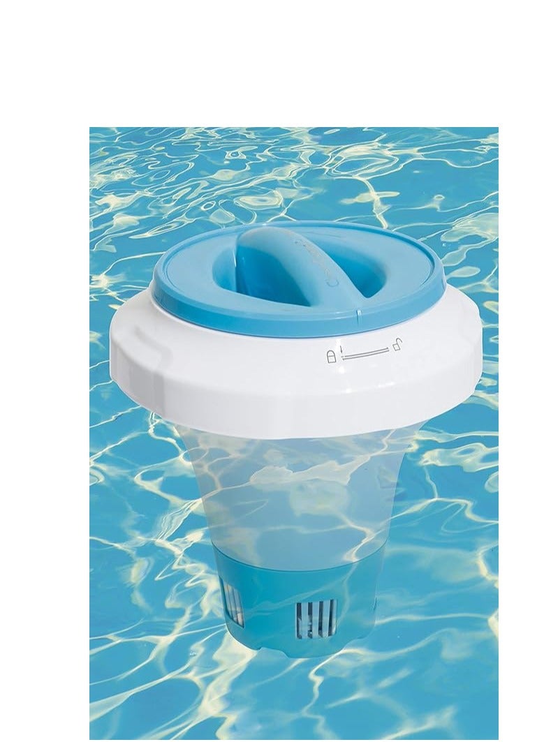 بست واي عوامة كيميائية Flowclear مع ChemGuard - موزع كلور قابل للتعديل للمسبح للحصول على مياه نظيفة ونقية - Image 3