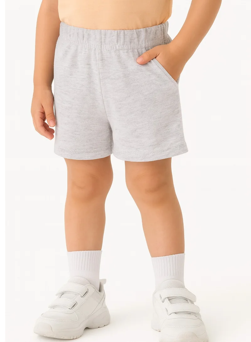 Luay Blue,Black,Gray LUAY Baby & Toddler Cotton Summer Shorts Combo Pack – Ultra Soft Elastic Waist Loose Fit Shorts for Boys & Girls, Breathable Solid Color Casual Jogger Shorts  | Best Price UAE