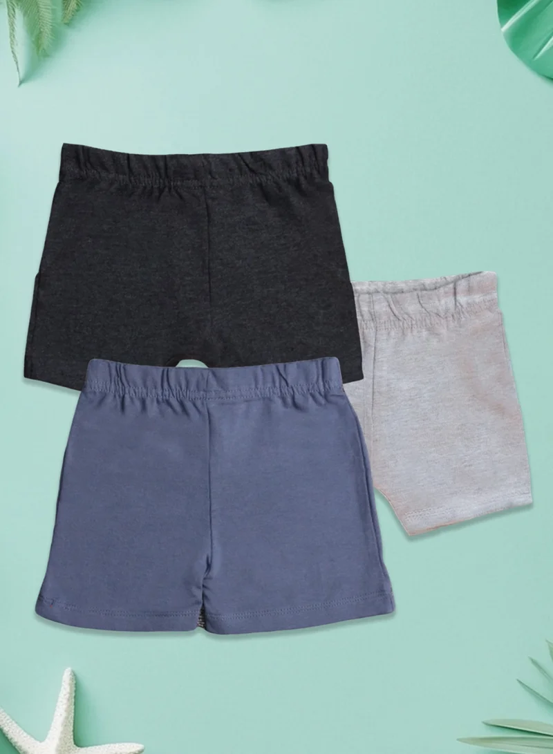 لؤي شورتات LUAY الصيفية للأطفال والرضّع من القطن – طقم شورتات بخصر مطاطي وقماش فائق النعومة، تصميم فضفاض ومريح للأولاد والبنات، شورتات كاجوال بلون سادة وجيدة التهوية.