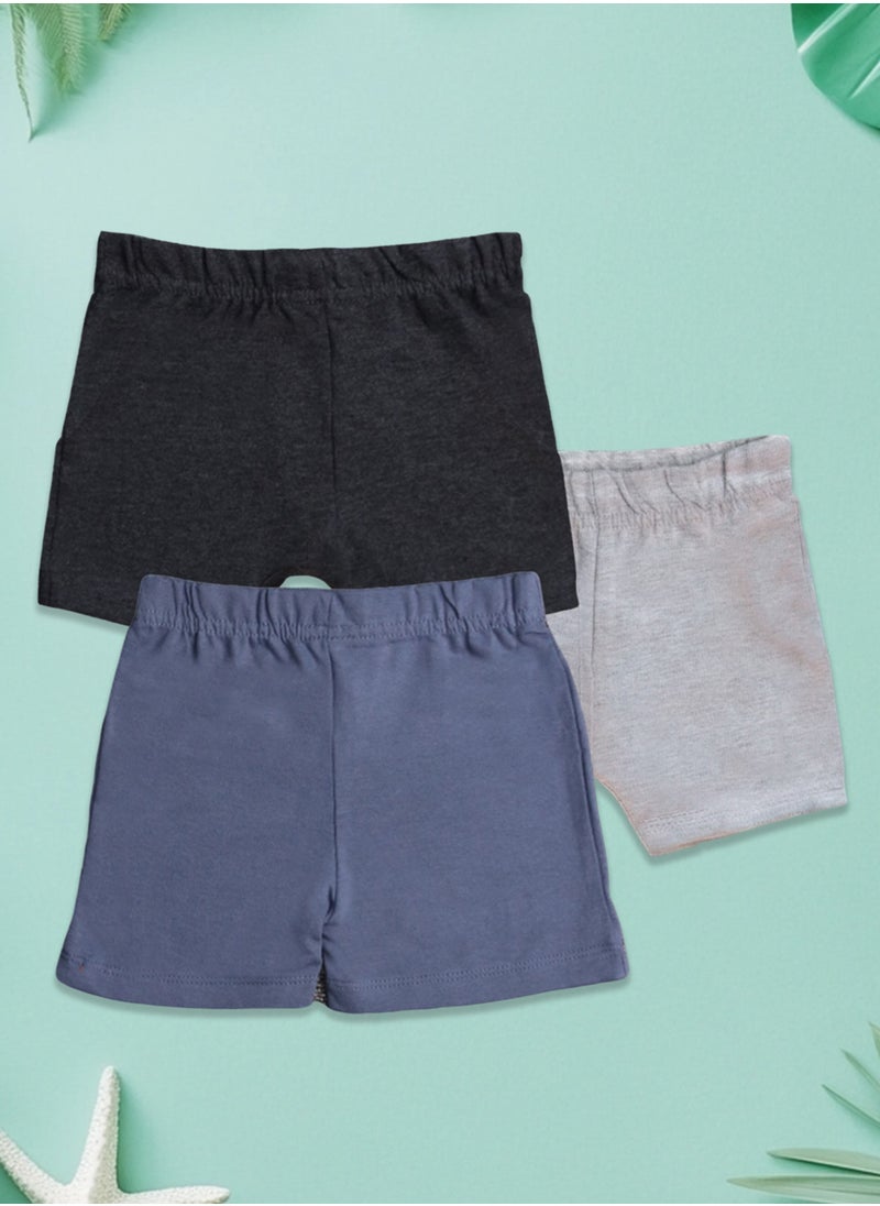 LUAY - 100%  Cotton Ultra soft fabric Baby Toddler Boys & Girls Shorts Cotton Linen Summer Loose Shorts Combo Pack Elastic Waist Solid Jogger Short Pants - Image 1
