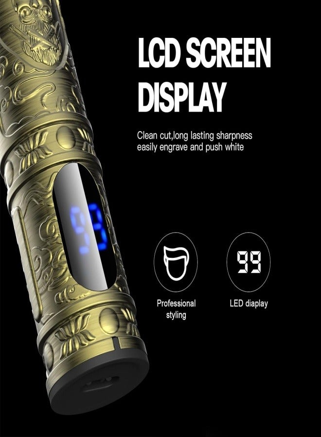 Professional Cordless Hair Clipper for Men | Rechargeable Beard Trimmer   Shaving Kit with Charging Base and LED Display - Image 4