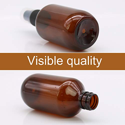 SYNTECSO 96 Pack 2oz Amber Plastic Spray Bottles, Fine Mist Spray Bottles for Essential Oils, Water Spray Bottle for Hair Plant & Cleaning Solution - Image 5
