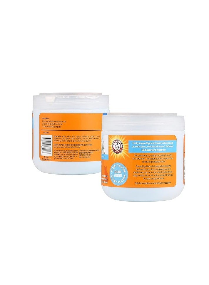 آرم آند هامر معطر هواء Arm & Hammer For Pets للكلاب والقطط - معطر هلامي صلب برائحة النسيم المنعش، حل لإزالة الروائح في المنازل التي تحتوي على حيوانات أليفة - Image 2