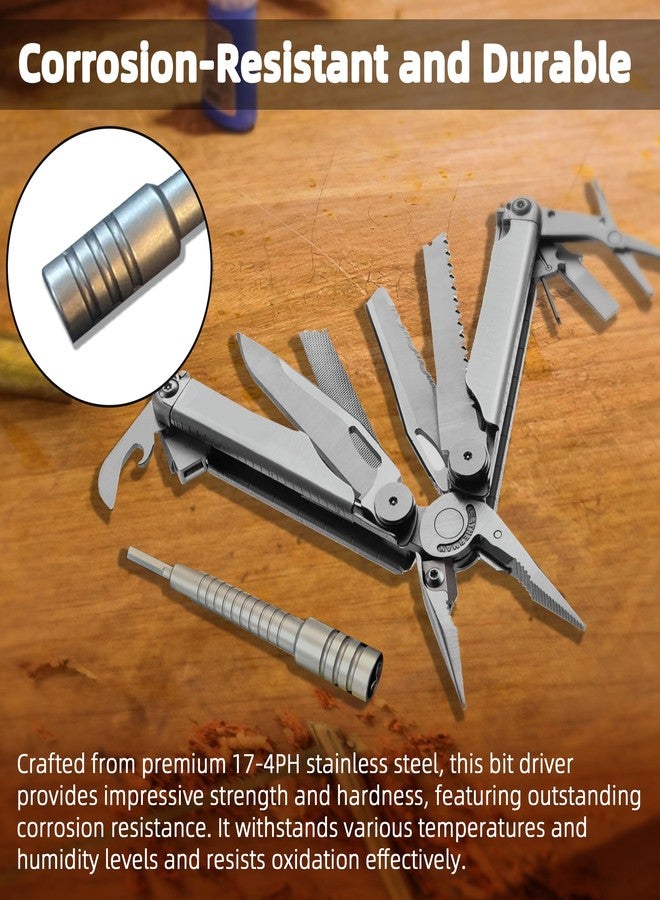 Calvana (2-Pack) Calvana Multitool Bit Driver Extender, Ratchet Driver, Add-on Accessory for 1/4" Bits Kit, Compatible with Leatherman Surge, Wave Plus, and Signal Accessories, Made of 17-4PH Stainless Steel - Image 5