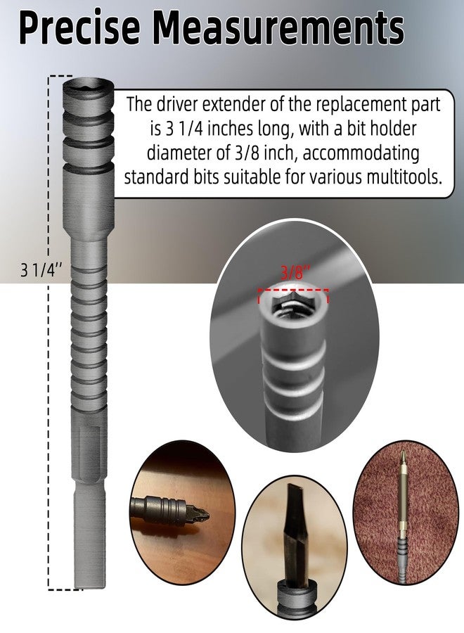 Calvana (2-Pack) Calvana Multitool Bit Driver Extender, Ratchet Driver, Add-on Accessory for 1/4" Bits Kit, Compatible with Leatherman Surge, Wave Plus, and Signal Accessories, Made of 17-4PH Stainless Steel - Image 2